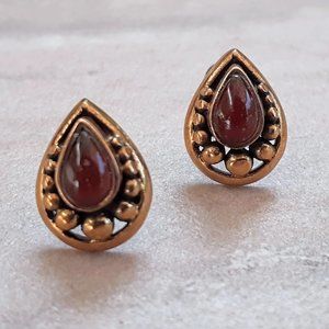 Carnelian and Bronze Teardrop by Signals